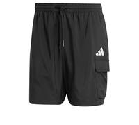 Adidas Men's Essentials Small Logo Cargo Chelsea Shorts, Black/White, Size M