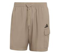 adidas Men's Essentials Small Logo Cargo Chelsea Short Shorts, Khaki Six/Black, S