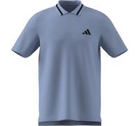 adidas Men's Essentials Small Logo Pique Polo Shirt, Glow Blue/Black, XXL