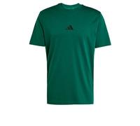 adidas Men's Essentials Small Logo Single Jersey Shirt, Collegiate Green/Black, S