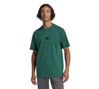 Adidas Mens Essentials Small Logo Single Jersey T-Shirt, Collegiate Green/Black, Medium