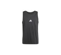 adidas Men's Essentials Small Logo Single Jersey Tank TOP, Black/White, S
