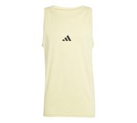 adidas Men's Essentials Small Logo Single Jersey Tank TOP, Powder Yellow/Black, S