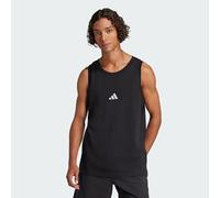adidas Men's Essentials Small Logo Single Jersey Tank Top Shirt, Black/White, XL