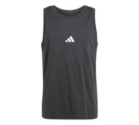 adidas Men's Essentials Small Logo Single Jersey Tank Top Shirt, Black/White, XS