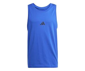 adidas Men's Essentials Small Logo Single Jersey Tank Top Shirt, Team Royal Blue/Black, M