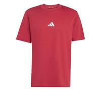 adidas Men's Essentials Small Logo Single Jersey TEE, Active Maroon/White, L