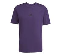 adidas Men's Essentials Small Logo Single Jersey TEE, Aurora Plum/Black, XL