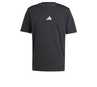 adidas Men's Essentials Small Logo Single Jersey TEE, Black/White, XL