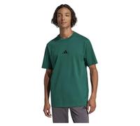 adidas Men's Essentials Small Logo Single Jersey TEE, Collegiate Green/Black, XL