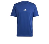 adidas Men's Essentials Small Logo Single Jersey TEE, Dark Blue/White, XS