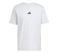 adidas Men's Essentials Small Logo Single Jersey TEE, Light Grey Heather/Black, XS