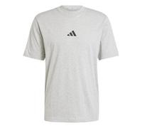 adidas Men's Essentials Small Logo Single Jersey TEE, Medium Grey Heather/Black, XL