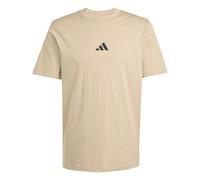 adidas Men's Essentials Small Logo Single Jersey TEE, Warm Sandstone/Black, M