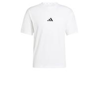 adidas Men's Essentials Small Logo Single Jersey TEE, White/Black, XL