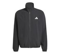 adidas Men's ESSENTIALS SMALL LOGO WINDBREAKER, Black/White, M
