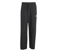 adidas Men's Essentials Small Logo Woven Open Hem Pant, Black/White, L