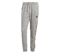 adidas Mens Essentials Tapered Cuff 3-Stripes Joggers in Grey Cotton - Size Small