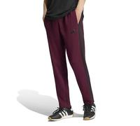 adidas Men's Essentials Three Stripes Fleece Open Hem Pants, Maroon/Black, 3XL Tall