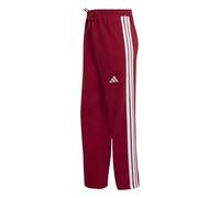 adidas Men's Essentials Three Stripes Fleece Wide Leg Pant, Active Maroon/White, XL Tall