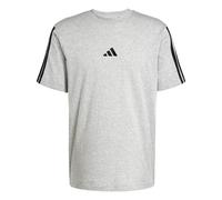 adidas Men's Essentials Three Stripes Single Jersey TEE, Medium Grey Heather/Black, M