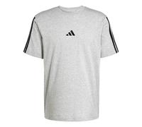 adidas Men's Essentials Three Stripes Single Jersey TEE, Medium Grey Heather/Black, XXL