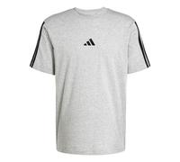 adidas Men's Essentials Three Stripes Single Jersey TEE, Medium Grey Heather/Black, XXL
