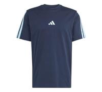 adidas Men's Essentials Three Stripes Single Jersey TEE, Night Navy/Icey Blue/Icey Blue/Icey Blue, L