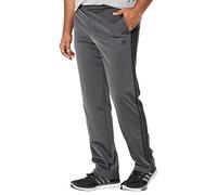 adidas Men's Essentials Warm-up Open Hem 3-Stripes Tracksuit Bottoms, Dark Grey Heather/Black, X-Large Tall