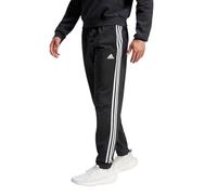 adidas Men's Essentials Warm-Up Tapered 3-Stripes Track Pants, Black / White, L Tall