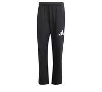 adidas Men's Essentials Wide Leg Three BAR Pant, Black/White, M