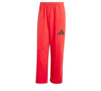 adidas Men's Essentials Wide Leg Three BAR Pant, Pure Ruby/Black, XL