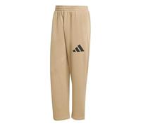 adidas Men's Essentials Wide Leg Three BAR Pant, Warm Sandstone/Black, XL