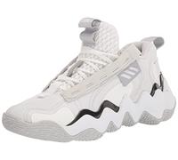 adidas Men's Exhibit B Basketball Shoe, White/Core Black/Team Light Grey, 8.5