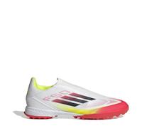 adidas Unisex F50 League Laceless Football Boots Turf, Cloud White/Core Black/Solar Yellow, 10 UK