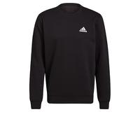 adidas Men's FEELCOZY ESSENTIALS FLEECE SWEATSHIRT , Black / White, XL