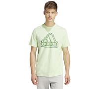 adidas Men's Folded Badge Graphic Tee, semi Green Spark, L