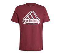 adidas Men's Folded Badge Graphic Tee, Shadow red, L