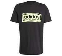 adidas Men's Folded Sportswear Graphic Tee, Black, M Tall