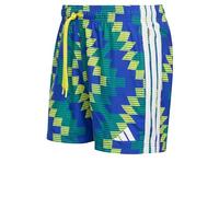 adidas Men's Football-Inspired Graphic Swim Shorts 5 INCH, Bright Yellow/White, S