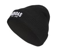 adidas Mens Foundation Beanie, Standard Fit Cuffed Acrylic Knit Hat/Cap for WinterCold Weather Hat, Black/White/Carbon Grey, One Size