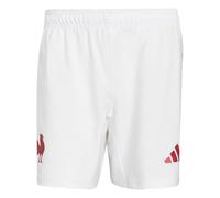 adidas Men's France Rugby Replica Playing Short Shorts, White, L