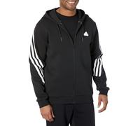 adidas Men's Future Icon 3-Stripes Full-Zip Hoodie, Black/White, S