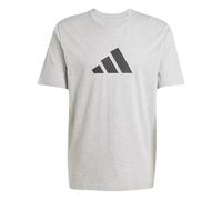 adidas Men's Future Icons Three BAR TEE, Medium Grey Heather, M Short
