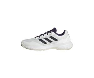 adidas Men's Gamecourt 2.0 Tennis Shoes, core White/core Black/Aurora Plum, 3.5 UK