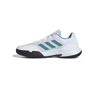 adidas Men's Gamecourt 2.0 Tennis Shoes, FTWR White/Pure Teal/core Black, 3.5 UK