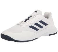 adidas Men's Gamecourt 2 Tennis Shoe, White/Team Navy Blue/White, 9.5 D (M) Standard