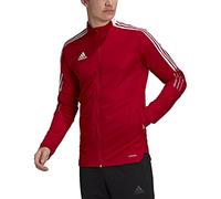 adidas Men's Giacca Tiro 21 Gym Jacket, Team Power Red, M Plus Tall