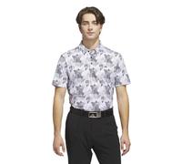 adidas Men's Go-to Printed Golf Polo Shirt, White/Collegiate Navy, XL