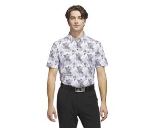 adidas Men's Go-to Printed Golf Polo Shirt, White/Collegiate Navy, XL